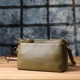 Шкіряна сумка Vintage із щільним дном для жінок 27х16х11 см sum0027630 - мініатюра 10
