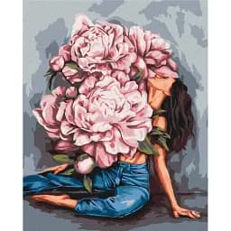 Картина по номерам Brushme Вир пионов @Дарья Михайлишина 40x50 см