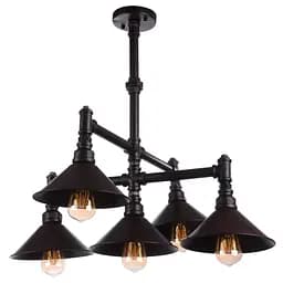 Люстра Brille потолочная лофт E27 60W BK (BL-336C/5)