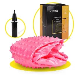 М'яч для фітнесу (фітбол) Cornix 55 см масажний Anti-Burst Pink XR-0469 - мініатюра 4