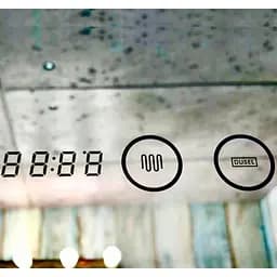 Дзеркало Dusel Led DE-M0065D Silver 100x75 см сенсорне включення + підігрів+ годинник/темп, Сірий - мініатюра 6