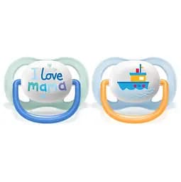 Пустушка Philips Avent Ultra Air I love для хлопчика, 0-6 міс, 2 шт. (SCF080/01) - мініатюра 3