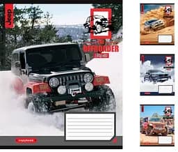 Тетради ученические 96 листов линия. 1В The offroader 5 шт. в упаковке