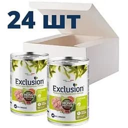 Упаковка вологого корму для собак Exclusion 400 г х 24 шт смаки на вибір