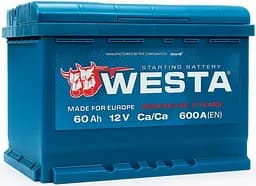 Автомобільний акумулятор WESTA 60 Ah / 600 A Premium L лівий плюс (242x175x190) WPR601