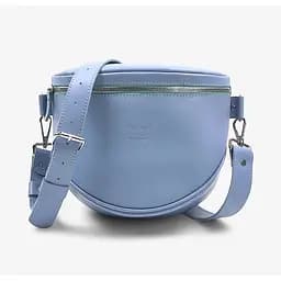 Шкіряна сумка поясна-кроссбоді Vacation блакитний краст
