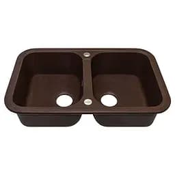 Кухонна мийка Adamant TWINS mokko 765x470x190 мм, 2 повнорозмірні чаші 76,5 см - мініатюра 2