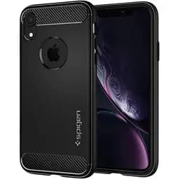 Оригінальний протиударний силіконовий чохол Spigen Rugged Armor Matte Black для iPhone XR (064CS24871)