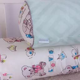 Валики-бортики MirSon Kids Time 18-0005 Kind Bear захисні білі 2 шт. - мініатюра 5