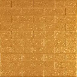 3D панель Sticker Wall самоклеюча 700x770x3мм цегла Золота 011-3 SW-00000676