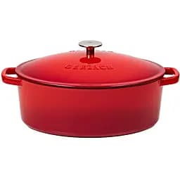 Жаровня чугунная Gerlach 5,5 л Natur Iron красный градиент kuh0013329