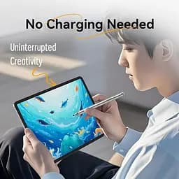 Стилус - ручка для ємнісних екранів 2 в 1 Stylus Pen Gray Aluminum Alloy Type Vention (KQMH0) - мініатюра 4