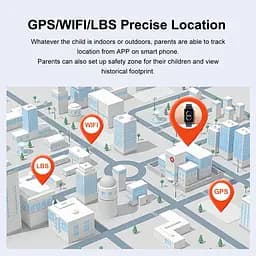 Дитячий розумний годинник для хлопчика Lemfo M5 з крокоміром, GPS, відеозвʼязком, камерою та прослушкою Синій - мініатюра 12