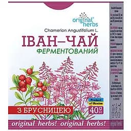 Фіточай Organic Herbs Іван-чай ферментований з брусницею 40 г