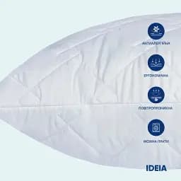 Подушка Ideia Classic Soft аналог лебединого пуху з внутрішньою подушкою 70х70 см біла (8-31137) - мініатюра 5