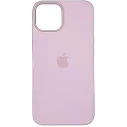 Чехол накладка Silicone Case Full with Magsafe для Apple iPhone 14 Pro Max- Chalk Pink