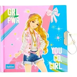 Блокнот дитячий Malevaro Стильна дівчинка на замочку 135 x 135 мм 60 аркушів у лінійку (482404-U)