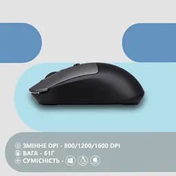 Мишка 2E MF218 Silent Wireless/Bluetooth Black/Grey (2E-MF218WBG) - мініатюра 7