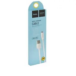 Кабель Hoco X1 Pisces Cable USB to MicroUSB 2A 2m White - мініатюра 2