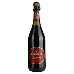 Вино игристое Decordi Lambrusco Rosso Amabile, красное, полусладкое, 8%, 0,75 л
