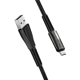 Кабель ColorWay USB - micro USB (M/M), Zinc Alloy + Led, 2.4 А, 1 м, Black (CW-CBUM035-BK) - мініатюра 8