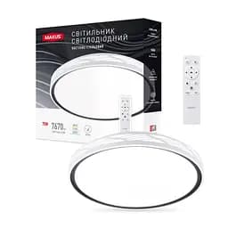 Світильник світлодіодний настінно-стельовий Maxus Functional Ceiling light 75W 3CCT Remote Art з пультом дистанційного керування