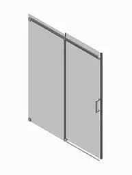 Двері в нішу Koer SR SD02-140x200-TR-01 прозоре скло Easy Clean 8 мм, хром KR5383, універсальні, прозорий, хром - мініатюра 6