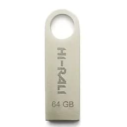 Флеш накопитель USB 64Gb Hi-Rali Shuttle серебристый USB 2.0 (HI-64GBSHSL)