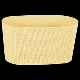 Горщик для квітів Serinova балконний з дренажем Sumela, 4.7 л, жовтий (SMLB-PudraSari)