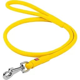 Повідець для собак Waudog Glamour, шкіряний, круглий, 183х1 см, жовтий