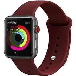 Ремінець Uwatch Silicone Strap for Apple Watch 38/40 mm Wine Red