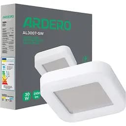 Светильник светодиодный Ardero AL3007-SW 30W 5000К IP65 квадрат белый (80220)