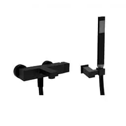 Змішувач для ванни Paffoni Elle із регульованим душовим гарнітуром black matt EL023NO, Чорний матовий