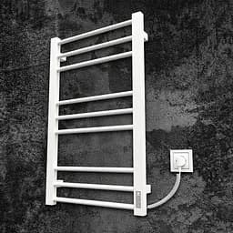 Електрична рушникосушарка Kosser Степ 800x500 ER тайм. білий ДСТ02ERW, Білий матовий, Праве