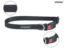 Нашийник для собак Amiplay Basic L 35-50 * 2 см - чорний
