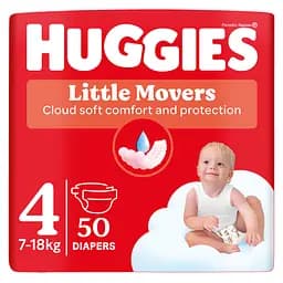 Подгузники Huggies Little Movers 4 (7-18 кг) 50 шт.