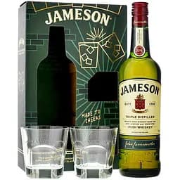Набір Віскі Jameson Irish Whisky, 40%, 0,7 л + 2 келихи (304763)