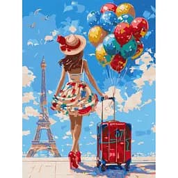 Набір для розпису по номерах Перша подорож, Ideyka, 30x40 см, КНО8475