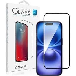 Стекло защитное ACCLAB Full Glue Apple iPhone 16 Plus Black (1283126593260)