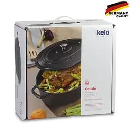 Каструля чавунна з кришкою KELA Calido чорна 26 см 4,6 л (12472) - мініатюра 7