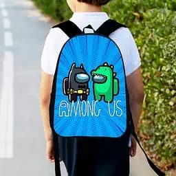 Рюкзак детский Амонг Ас "Among Us" 34х27см, городской ранец для мальчика с принтом (00327)