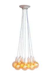 Підвісний світильник Levistella 7527120-9 WH, E27, 9 плафонів, білий, стиль лофт