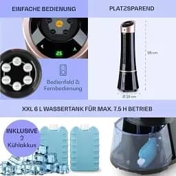 Мобільний кондиціонер-вентилятор Klarstein Skyscraper Ice 4-в-1 (10035835) - мініатюра 4