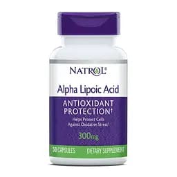 Альфа-ліпоєва кислота Natrol Alpha Lipoic Acid 300 mg, 50 капсул для підтримки рівеня цукру в крові