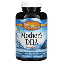 Жирные кислоты Carlson Labs Mother's DHA 120 капсул