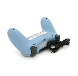 Геймпад джойстик DoubleShock Wireless PS4 Double Motor Vibration DUALSHOCK 4 Silver-Blue - мініатюра 4