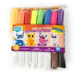 Набор для лепки с воздушным пластилином, 16 стиков, TM Lovin
