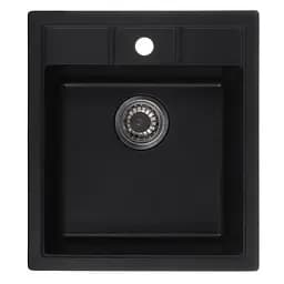 Кухонная мойка Zerix ZS-4651S-14 black металлик ZX4570, Черный матовый