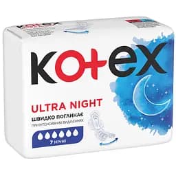 Гігієнічні прокладки Kotex Ultra Dry Night 7 шт. - мініатюра 3