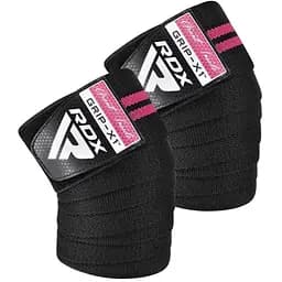 Бинти на коліна RDX GYM KNEE WRAP R11 BLACK/PINK (WAH-KR11BP)